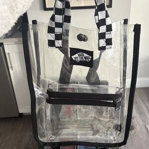 Vans Transparent Tote with Checkered Handles